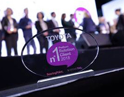 Première place du palmarès général du Podium de la Relation Client pour Toyota en 2018