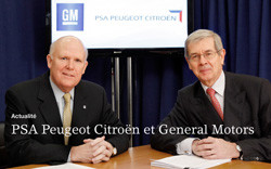PSA Peugeot Citroën et General Motors annoncent quatre projets communs de véhicules